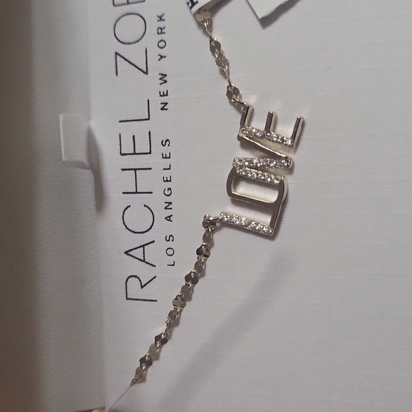 Rachel Zoe Sterling Silver Love Script Necklace NWT - Picture 2 of 3